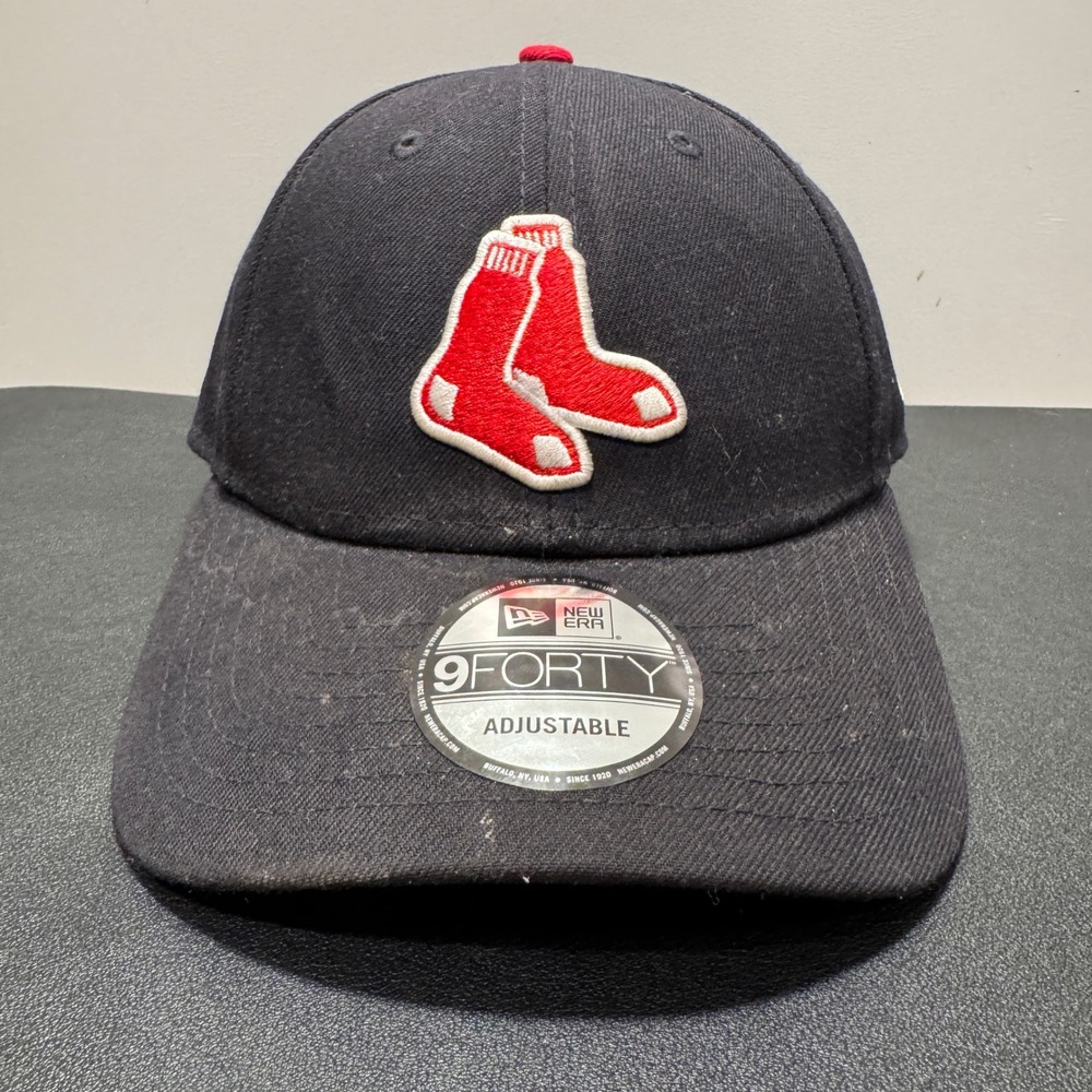 Red Sox Hat Cap New Era OSFA Blue 9FORTY MLB Baseball Sportswear StrapBack Adult